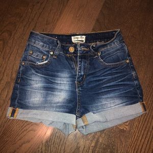 Indigo Reign Size 2 High Waisted Jean Shorts!